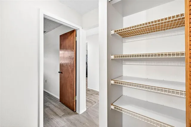 a close view of closet