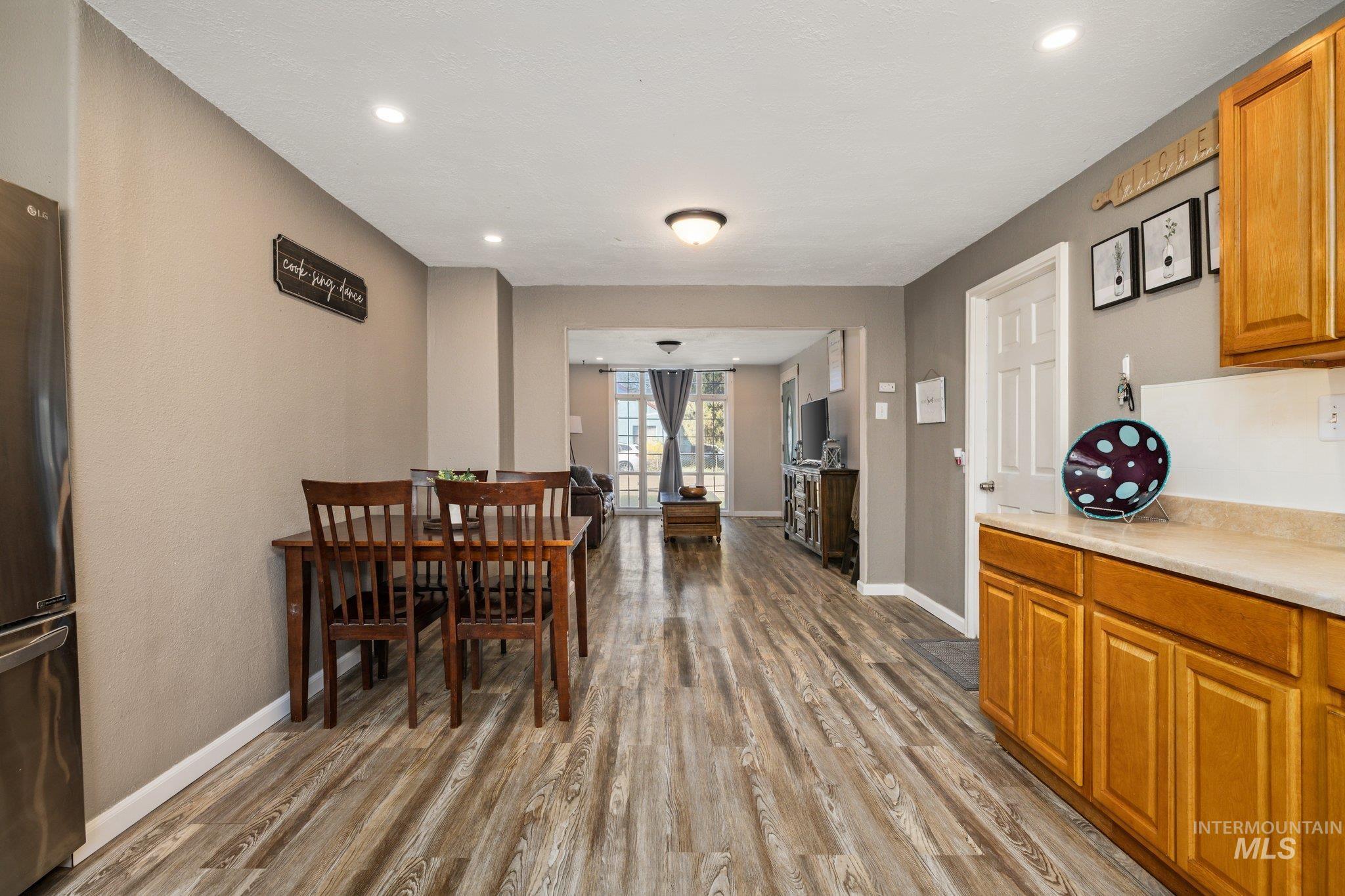 1504 2nd Street North Nampa, ID 83687 - Photo 14 of 29 Dining area with light wood-style flooring and recessed lighting