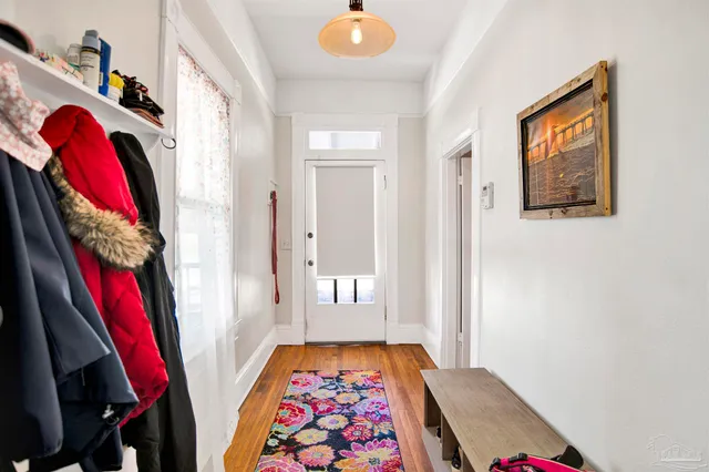 a view of a walk in closet