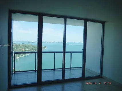 a view of a glass door with a glass door