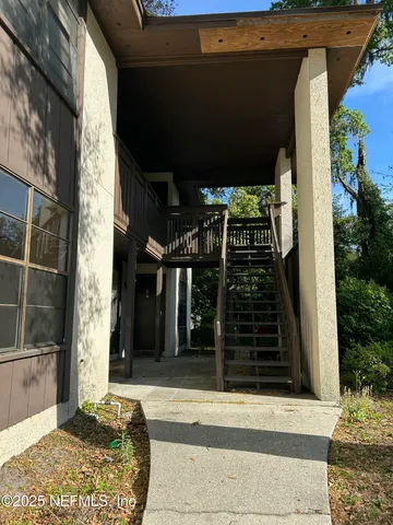 a view of a door of the house