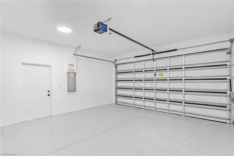 a view of an empty garage