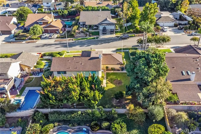 an aerial view of multiple house