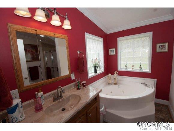 1081 Wesley Creek Road Clyde, NC 28721 - Photo 12 of 24 a bathroom with a sink and a mirror