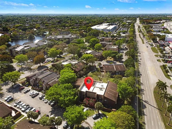 an aerial view of multiple house