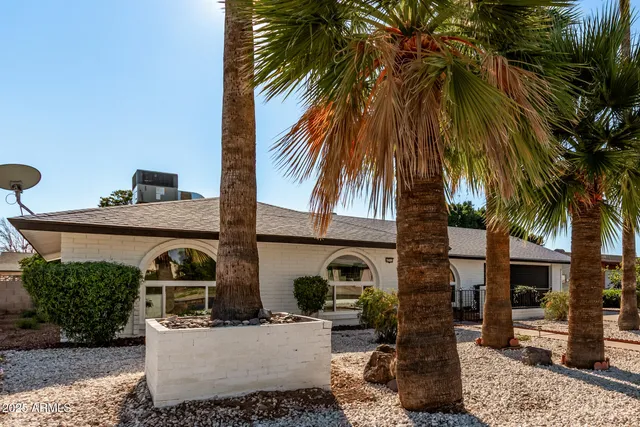 a view of a house with a patio