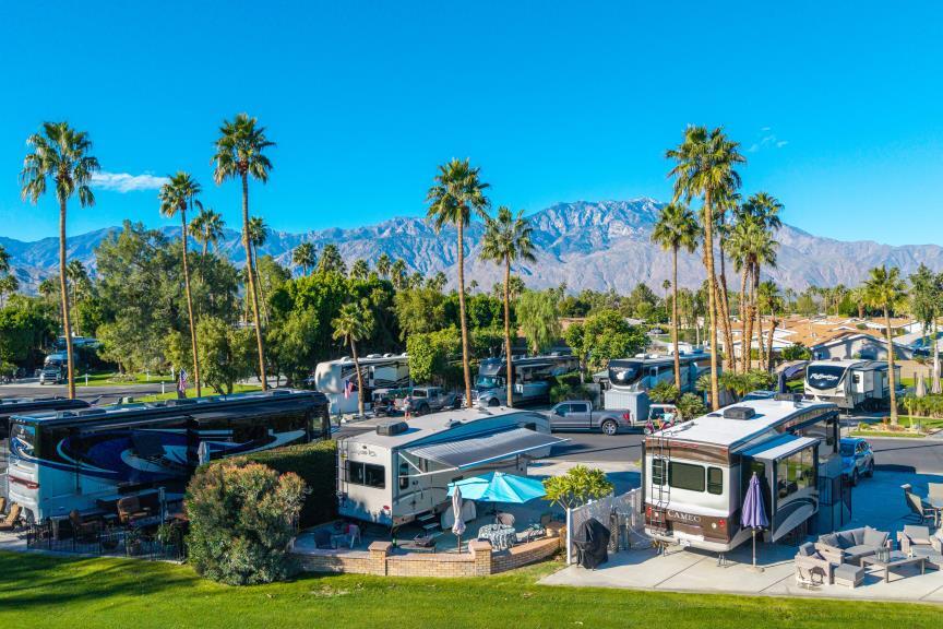 69411 Ramon Road, Unit 776 Cathedral City, CA 92234 - Photo 15 of 17 a front view of a house with garden