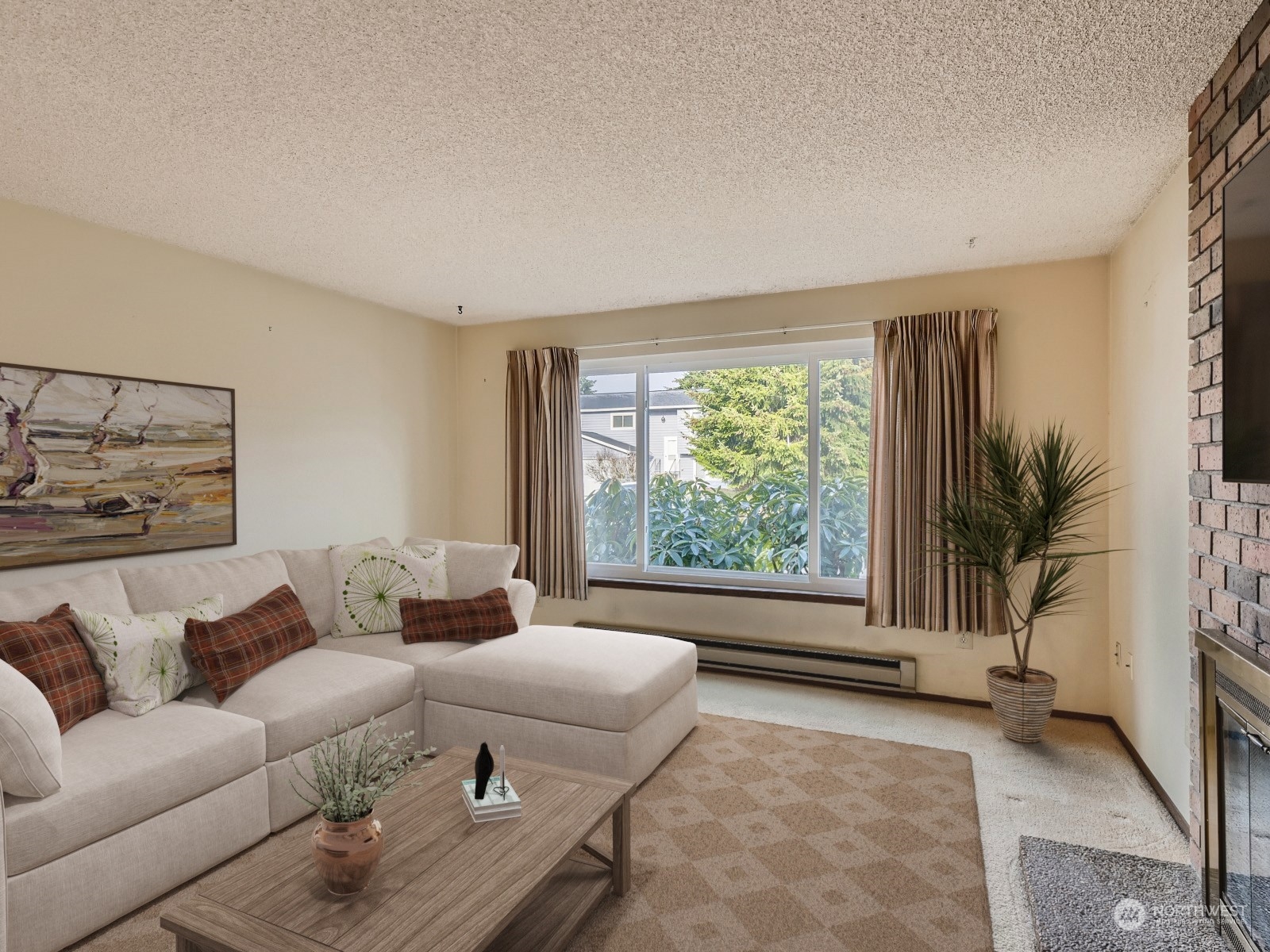 416 213th Street Southwest Bothell, WA 98021 - Photo 3 of 12 a living room with furniture and a large window