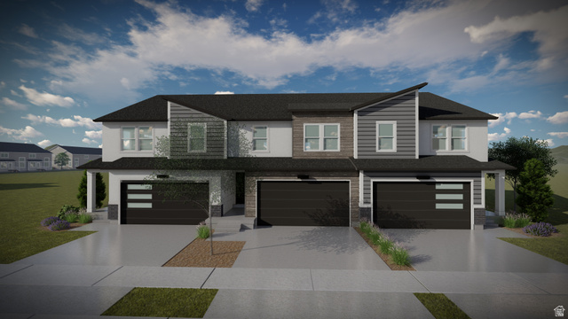 5362 South Acacia Drive, Unit 787 Mapleton, UT 84664 - Photo 1 of 4 Modern townhome complex featuring a multi-textured facade with horizontal siding and stone accents