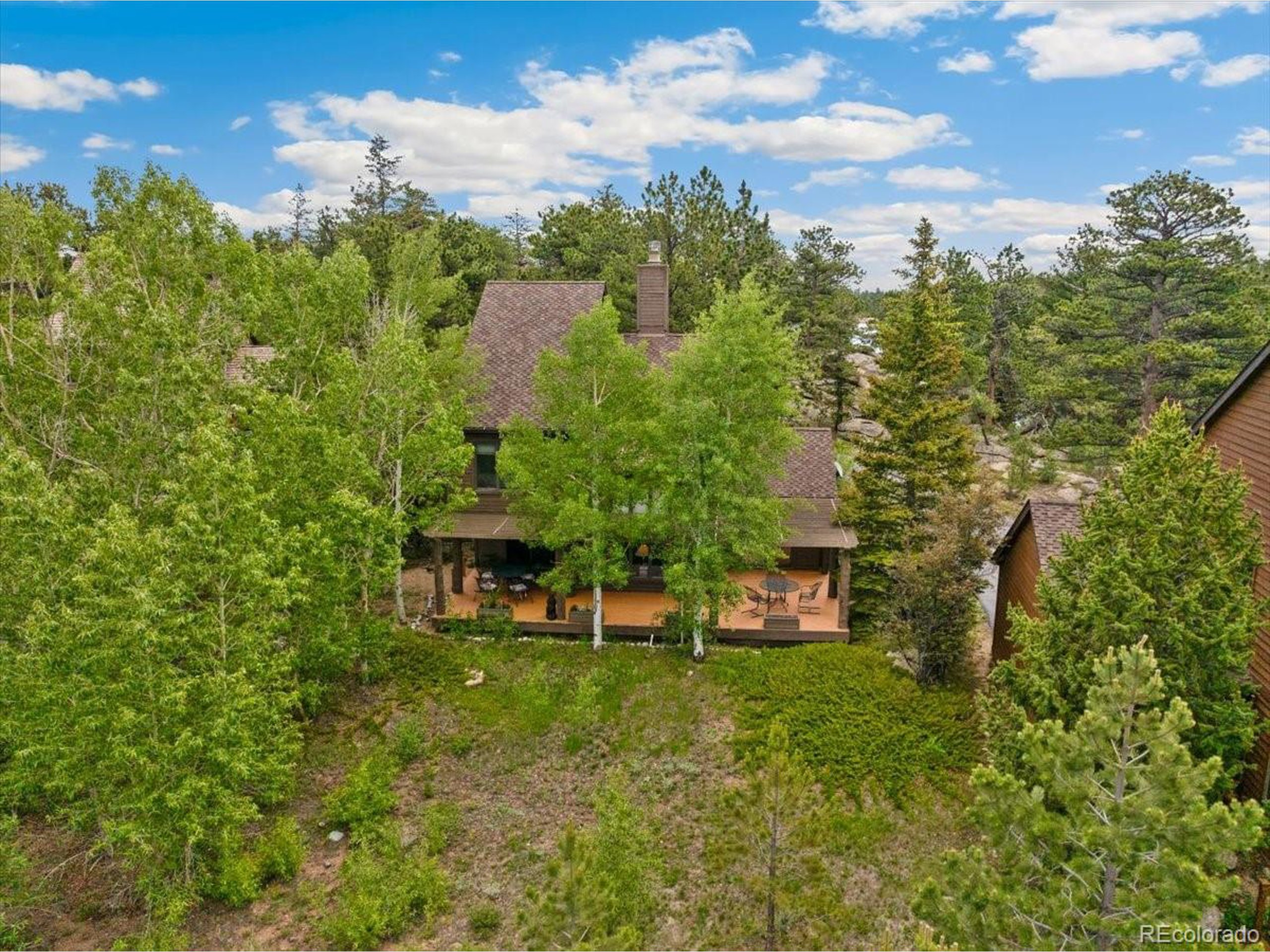 40 Three Lks Court Red Feather Lakes, CO 80545 - Photo 4 of 48 a view of a house with a yard