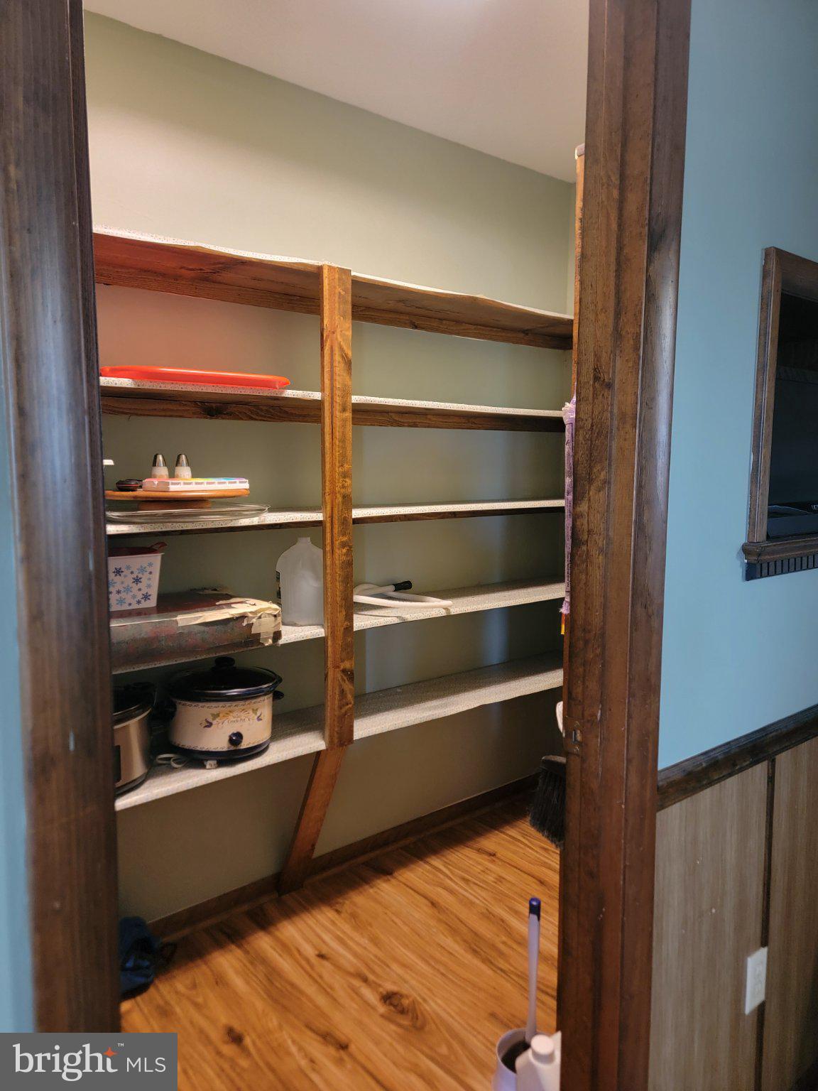 32115 Mud Lick Road Northeast Little Orleans, MD 21766 - Photo 11 of 39 Spacious pantry with wooden shelves.