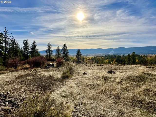 a view of a lake with mountains in the background