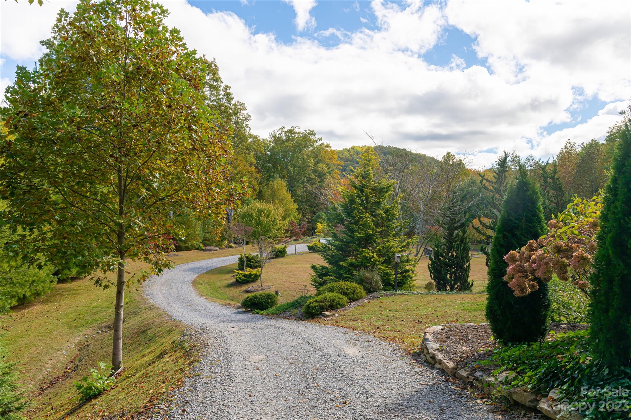 1025 Morgan Hill Road Black Mountain, NC 28711 - Photo 47 of 48 a view of a fountain in the backyard of a house