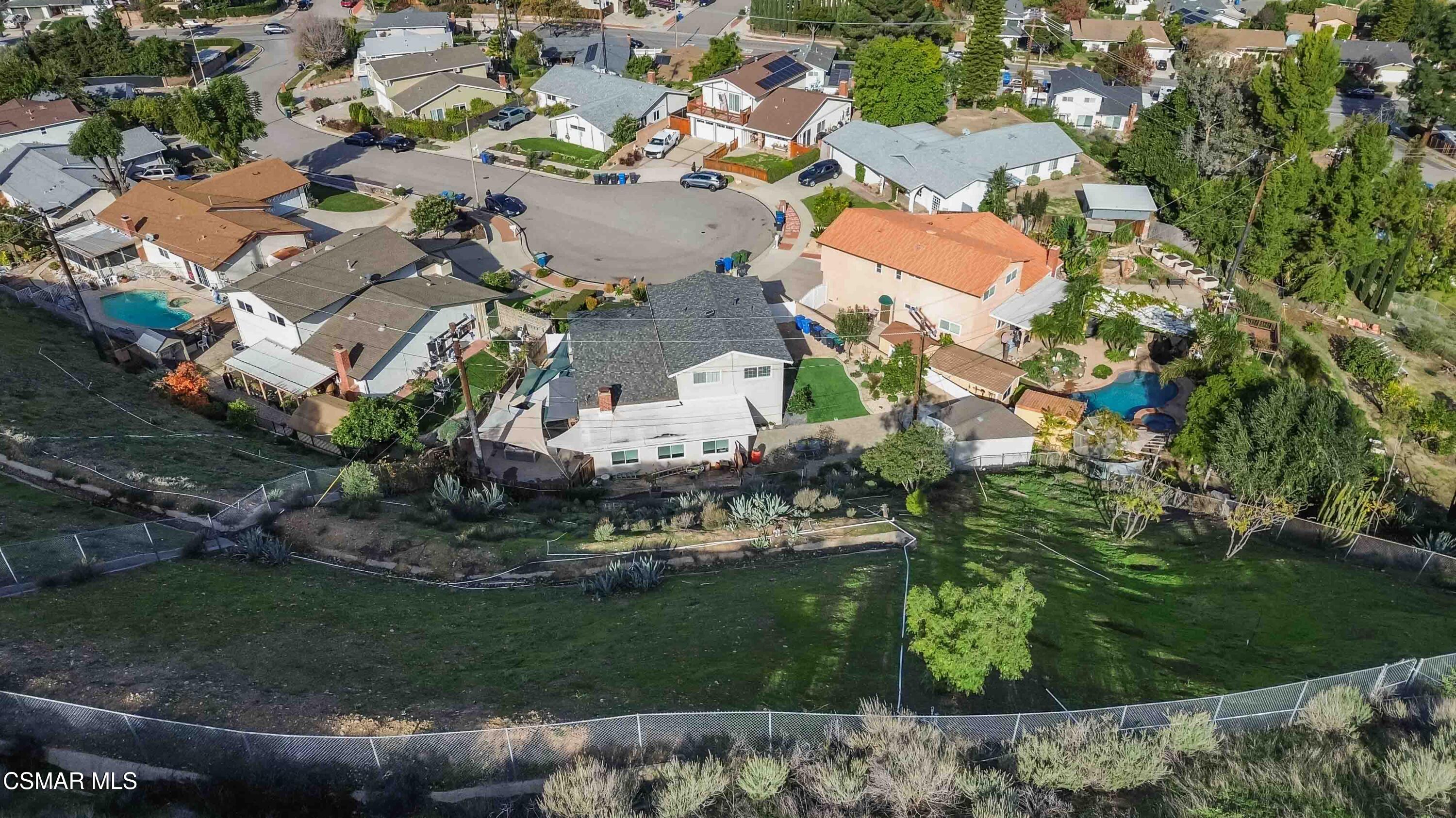 705 Wishard Avenue Simi Valley, CA 93065 - Photo 46 of 50 an aerial view of a house with a yard and lake view