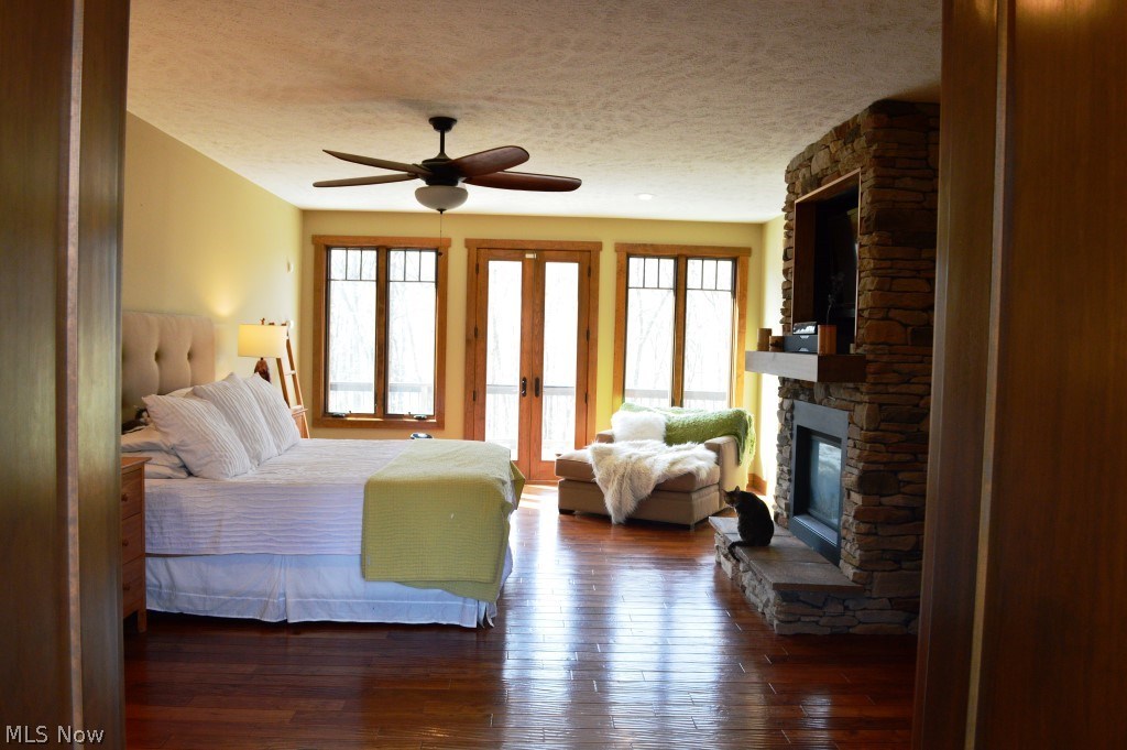 692 Eli Locust Road Washington, WV 26181 - Photo 23 of 34 Master Bedroom with View and Fireplace