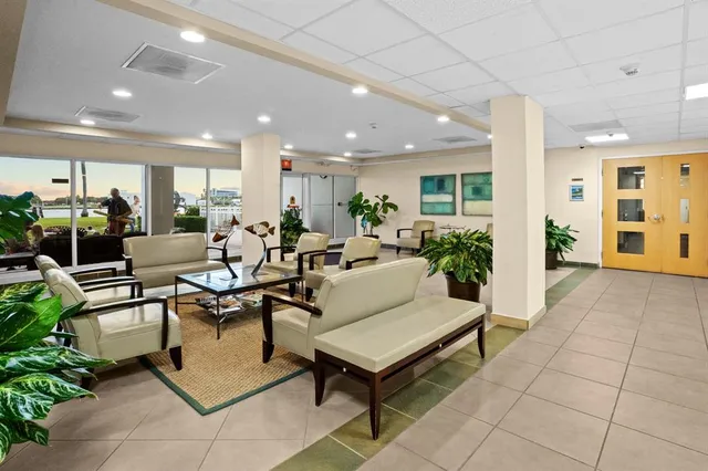 a view of a terrace with furniture