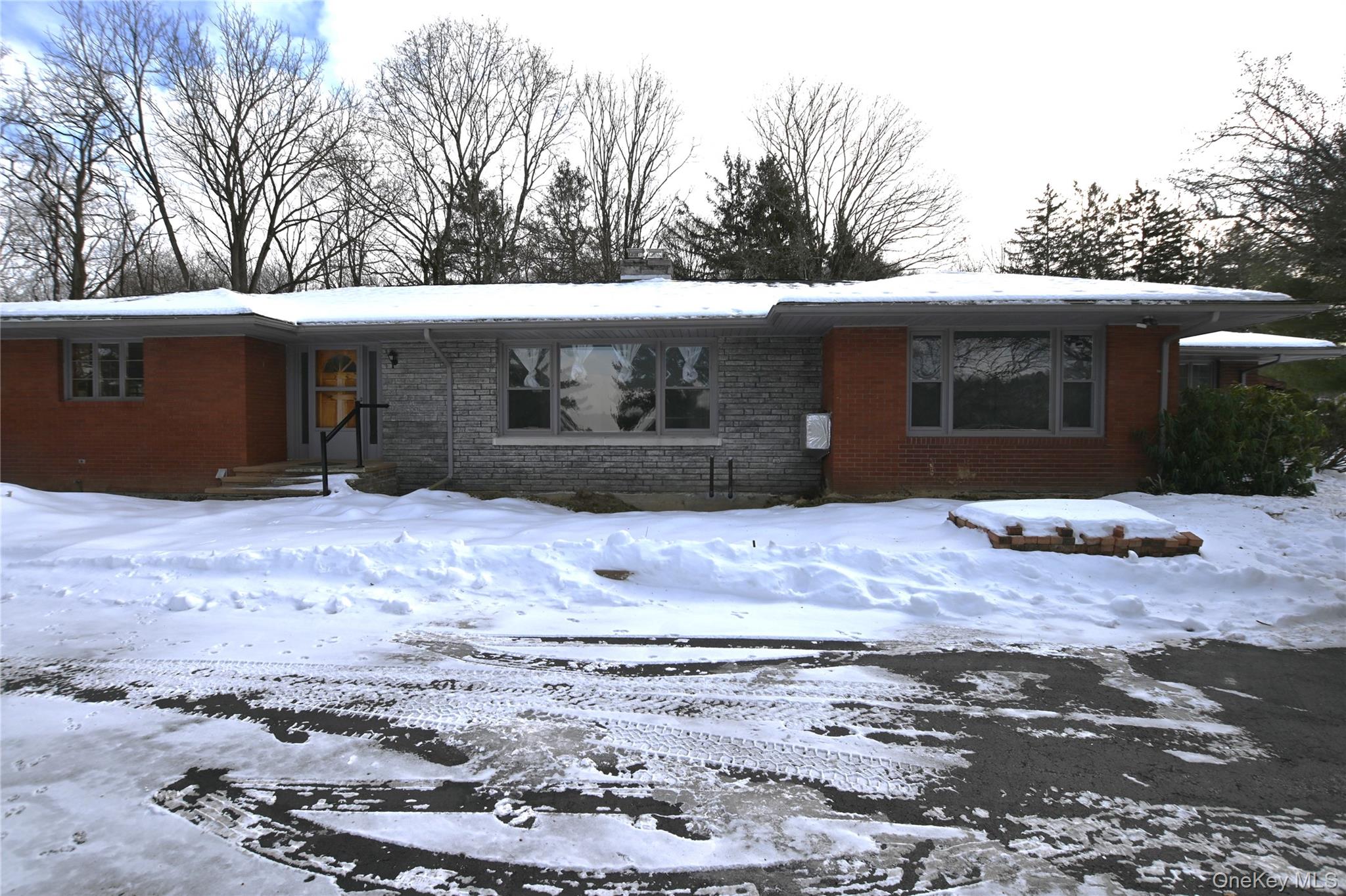a front view of a house