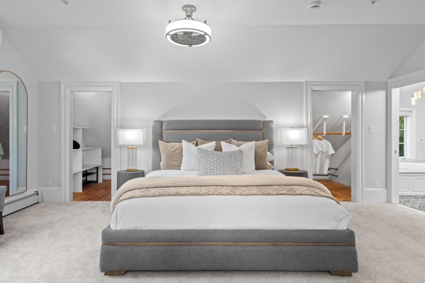 19050 Camino Barco Saratoga, CA 95070 - Photo 30 of 91 a bedroom with a bed and a night stand