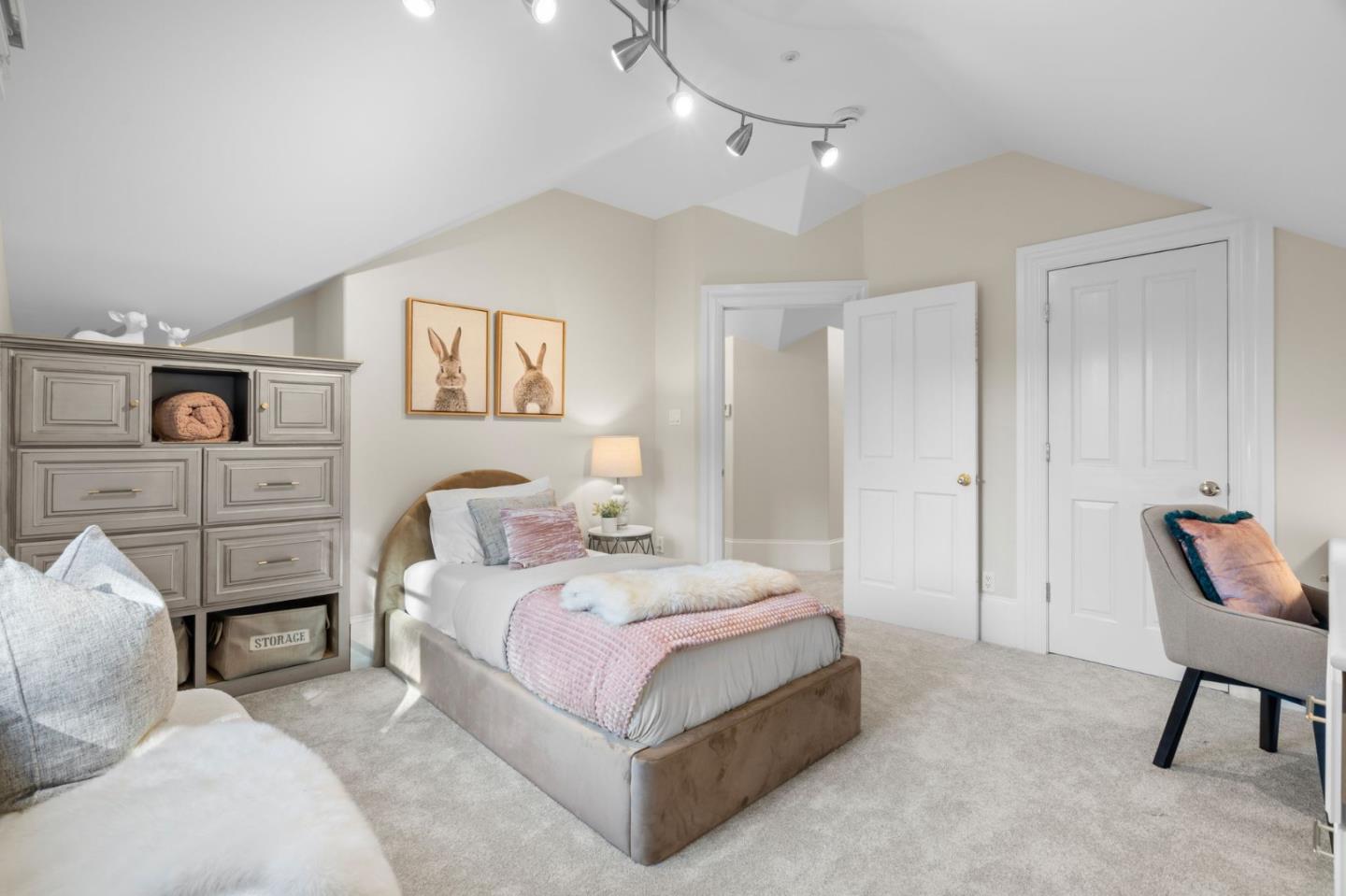 19050 Camino Barco Saratoga, CA 95070 - Photo 35 of 91 a bedroom with a bed couch and dresser
