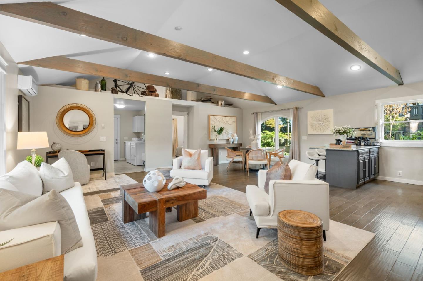 19050 Camino Barco Saratoga, CA 95070 - Photo 48 of 91 a living room with furniture and kitchen view