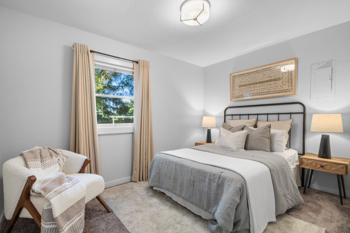 19050 Camino Barco Saratoga, CA 95070 - Photo 49 of 91 a bedroom with a bed and a window