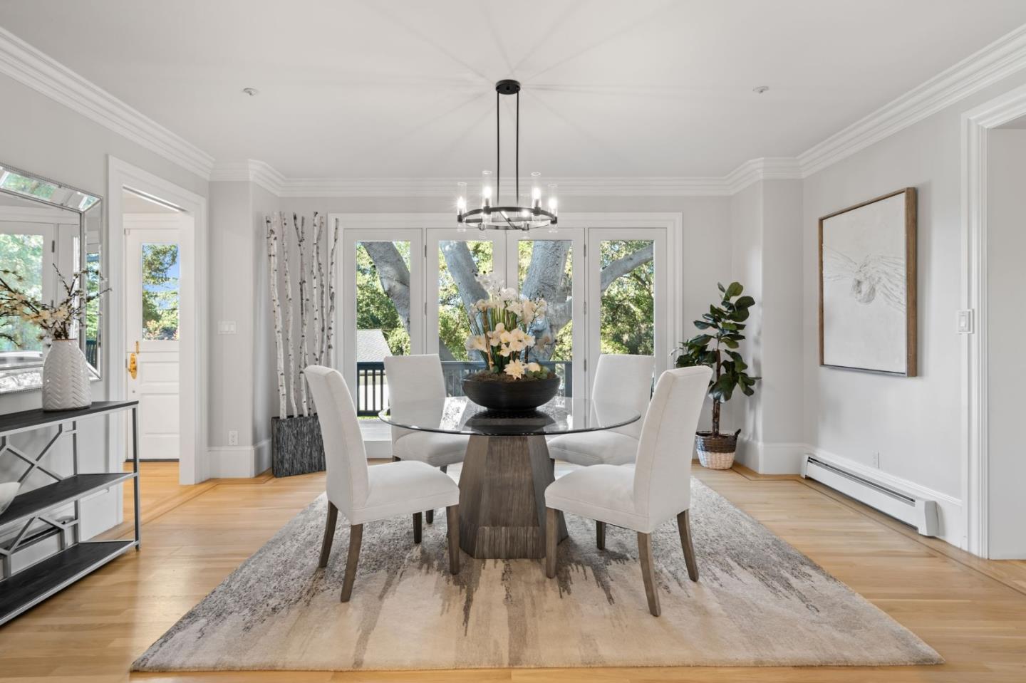 19050 Camino Barco Saratoga, CA 95070 - Photo 9 of 91 a view of a dining room with furniture window and wooden floor