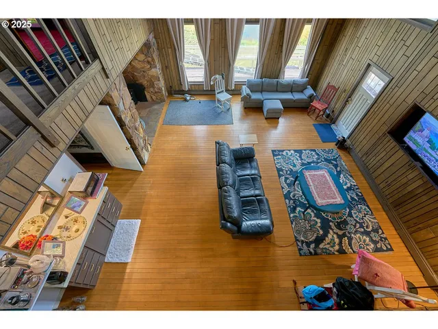 a bathroom with a sink vanity and mirror
