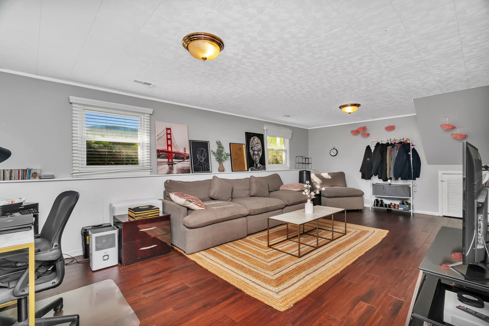 4217 Main Street Downers Grove, IL 60515 - Photo 17 of 31 a living room with furniture a rug and a flat screen tv