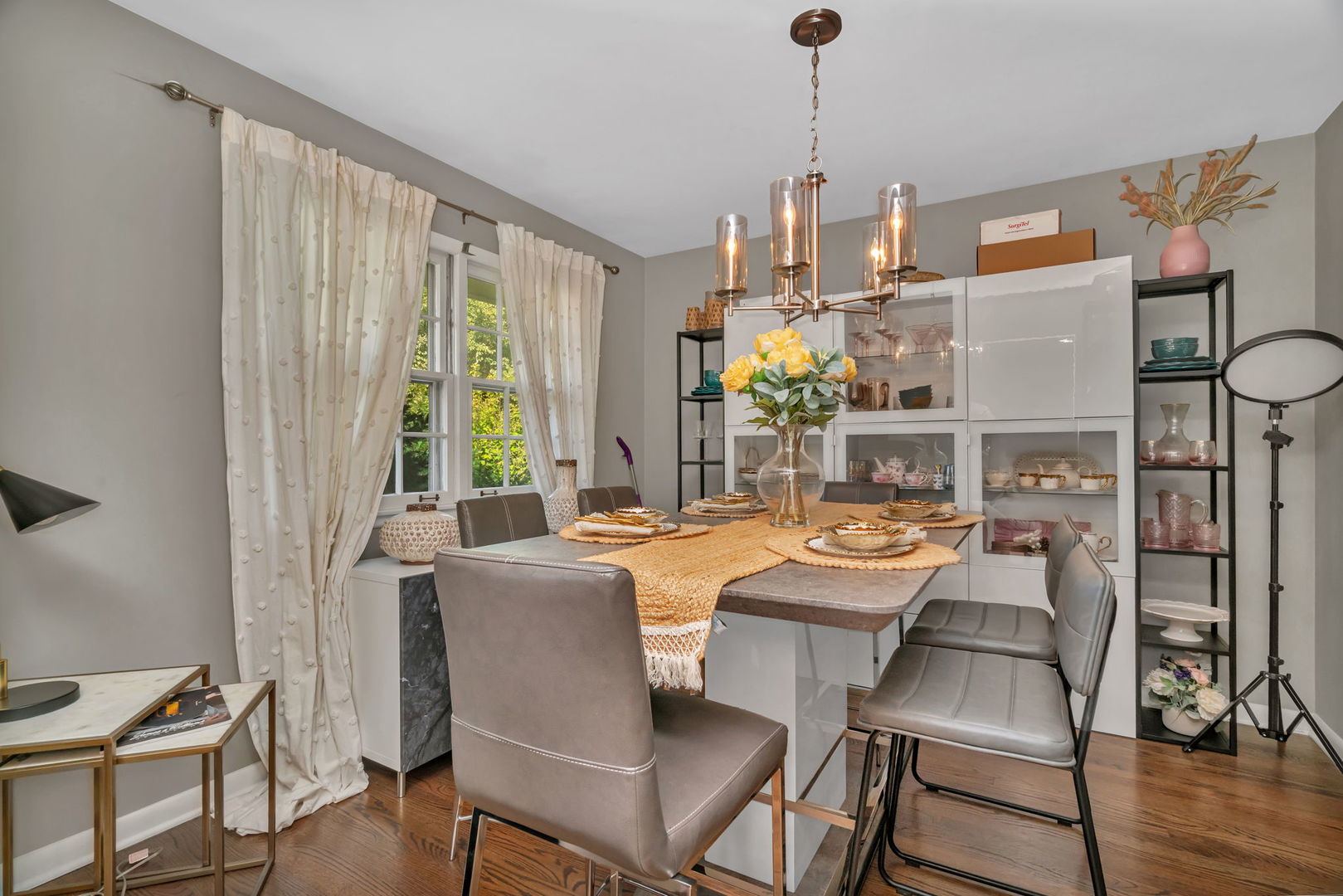 4217 Main Street Downers Grove, IL 60515 - Photo 5 of 31 a view of a dining room with furniture window and wooden floor