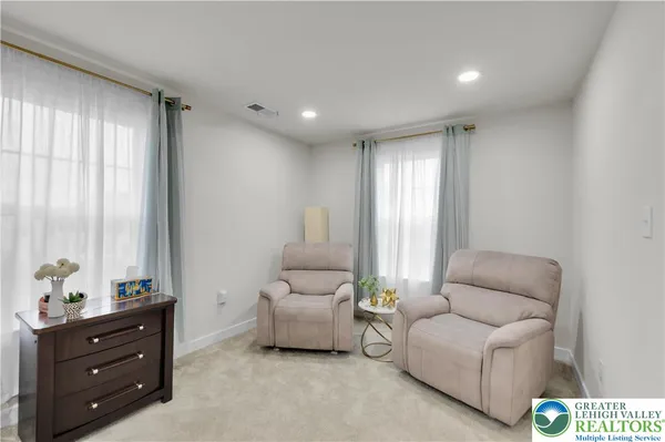 a bedroom with toys and a bed