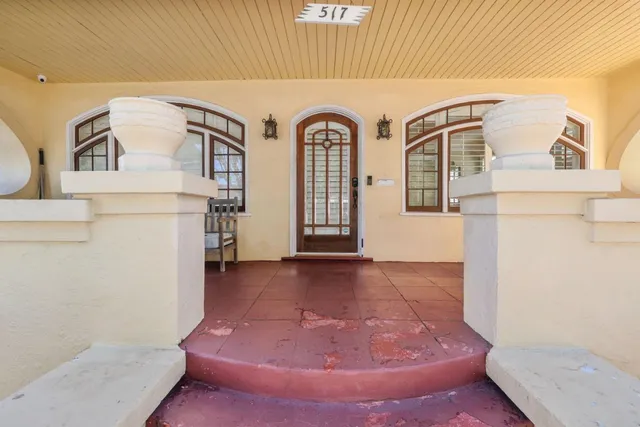 a view of front door