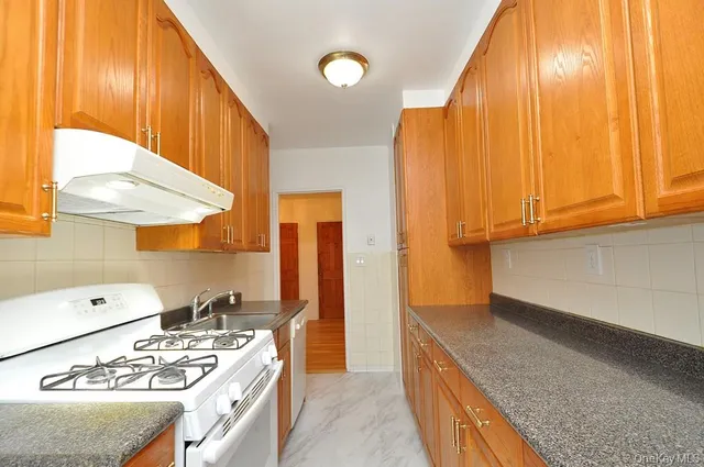 a kitchen with stainless steel appliances granite countertop a sink and cabinets