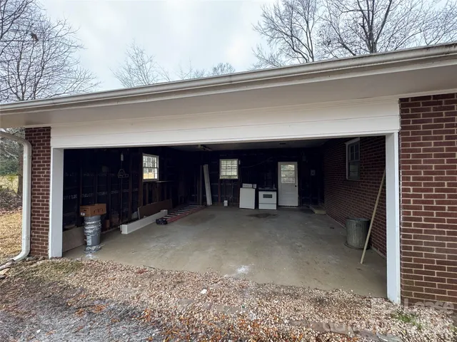 a view of a car garage