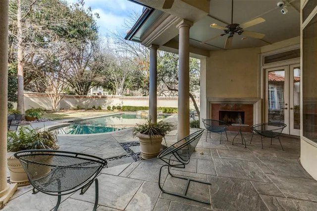 a view of a house with a patio
