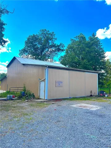 a view of backyard of house