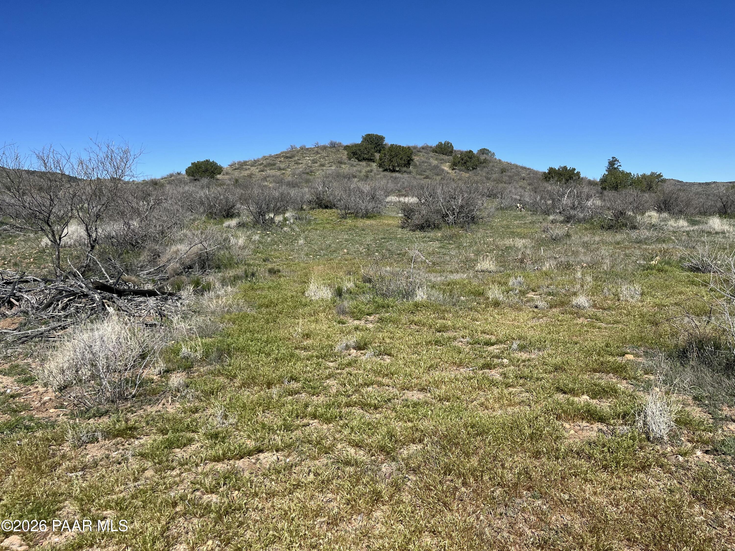 0 South Walnut Grove Road Kirkland, AZ 86332 - Photo 12 of 15 a view of a dry yard with mountains in the background