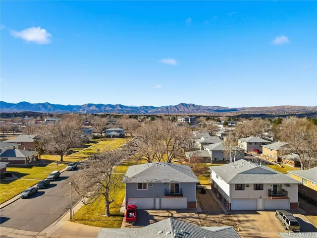 a view of a lake with houses