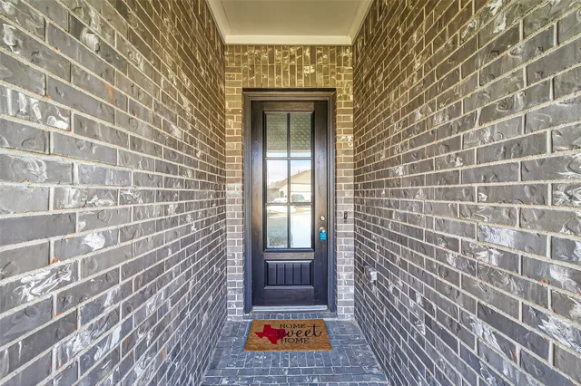 a view of wooden door