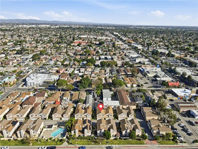 an aerial view of multiple house