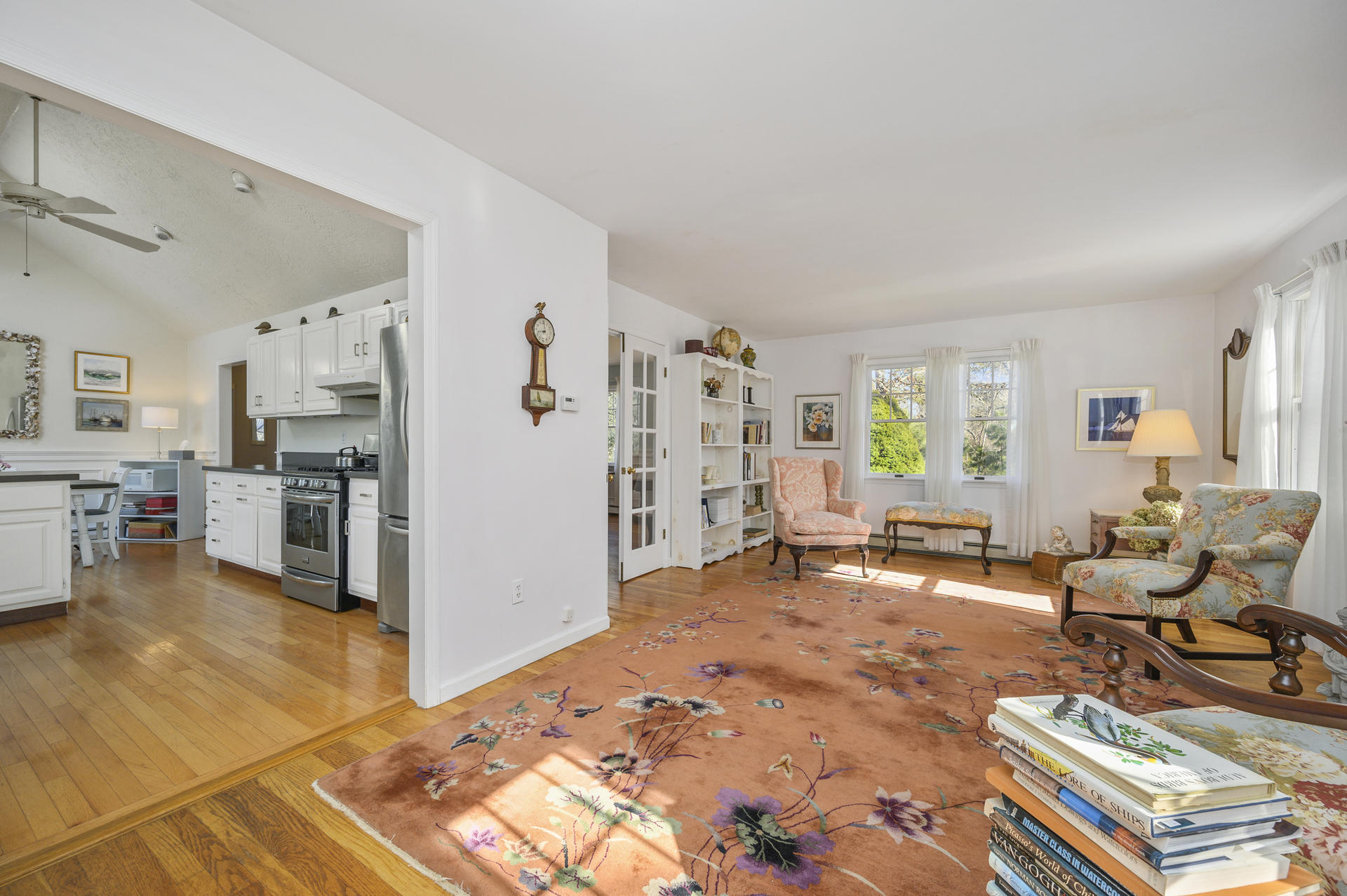 120 Old Bog Road Brewster, MA 02631 - Photo 8 of 29 Living room looking into kitchen