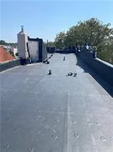 a view of terrace with a car parked