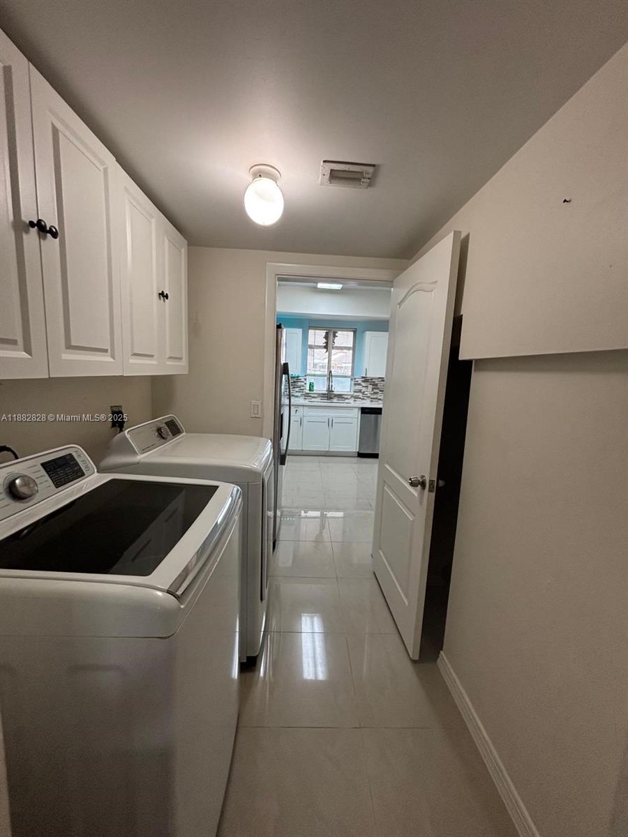 1133 Southeast 13th Terrace Homestead, FL 33035 - Photo 7 of 14 a kitchen with a sink a refrigerator and cabinets