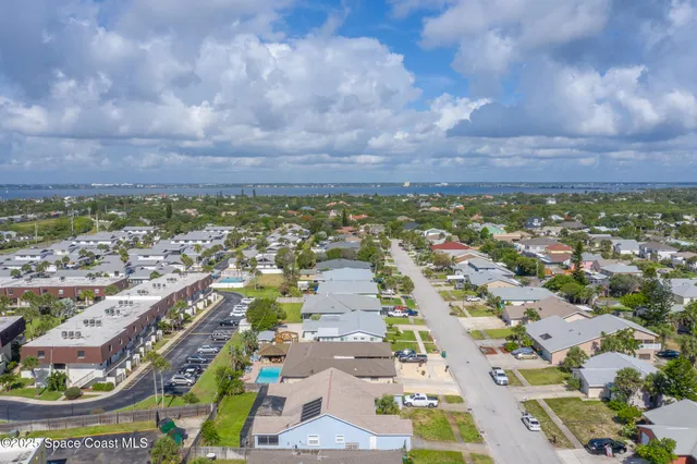 an aerial view of a city