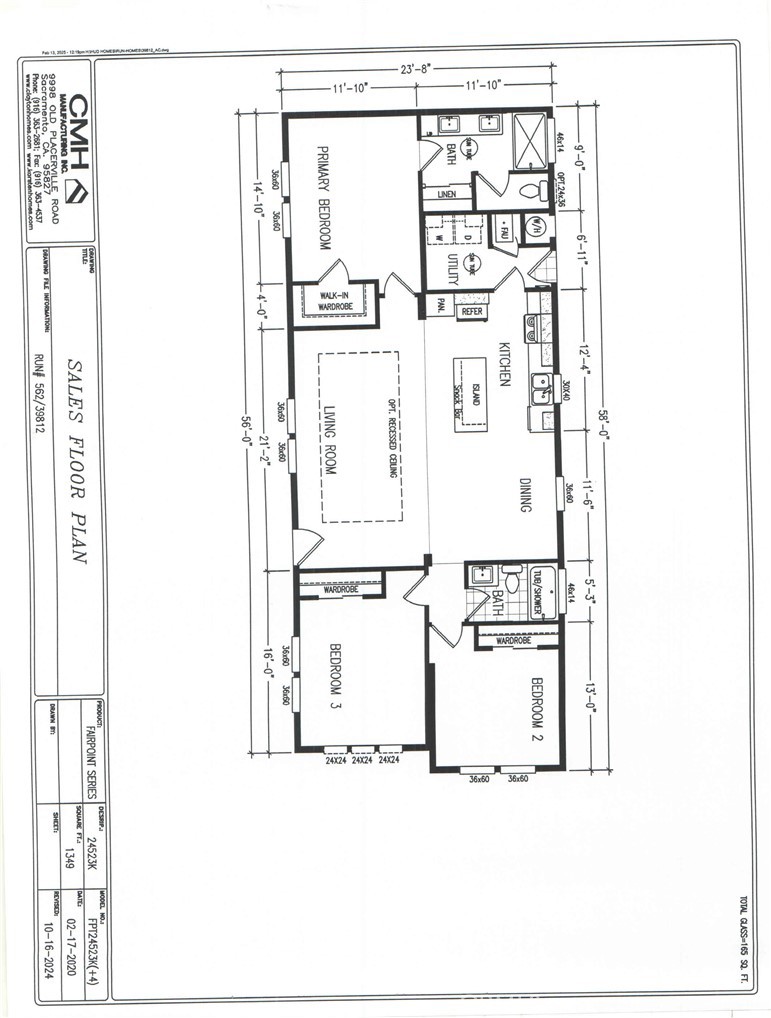 166 Via Robles, Unit 166 Paso Robles, CA 93446 - Photo 38 of 38 Home Floor Plan