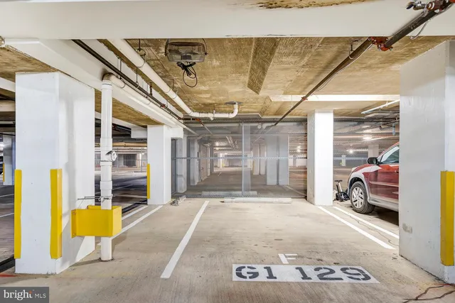 a view of parking garage