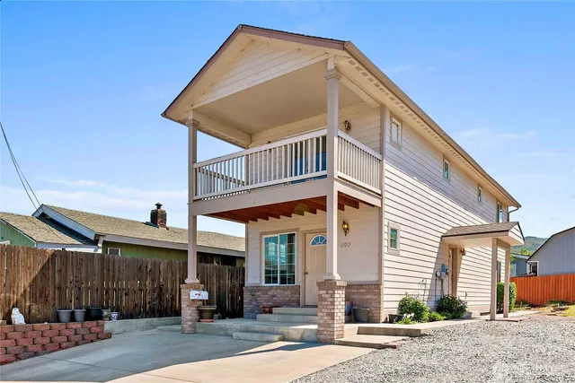 a front view of a house