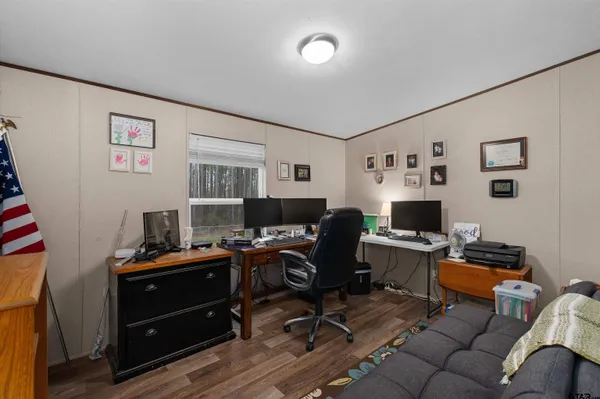 a view of a workspace with a window