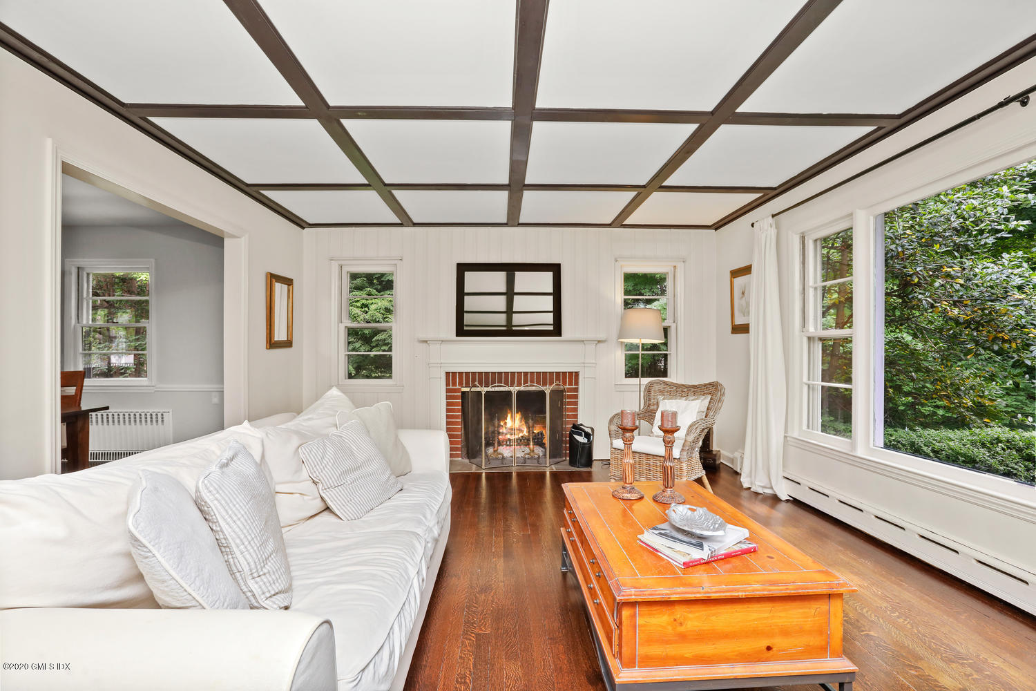 262 Eden Road Stamford, CT 06907 - Photo 3 of 38 a living room with furniture fireplace and wooden floor