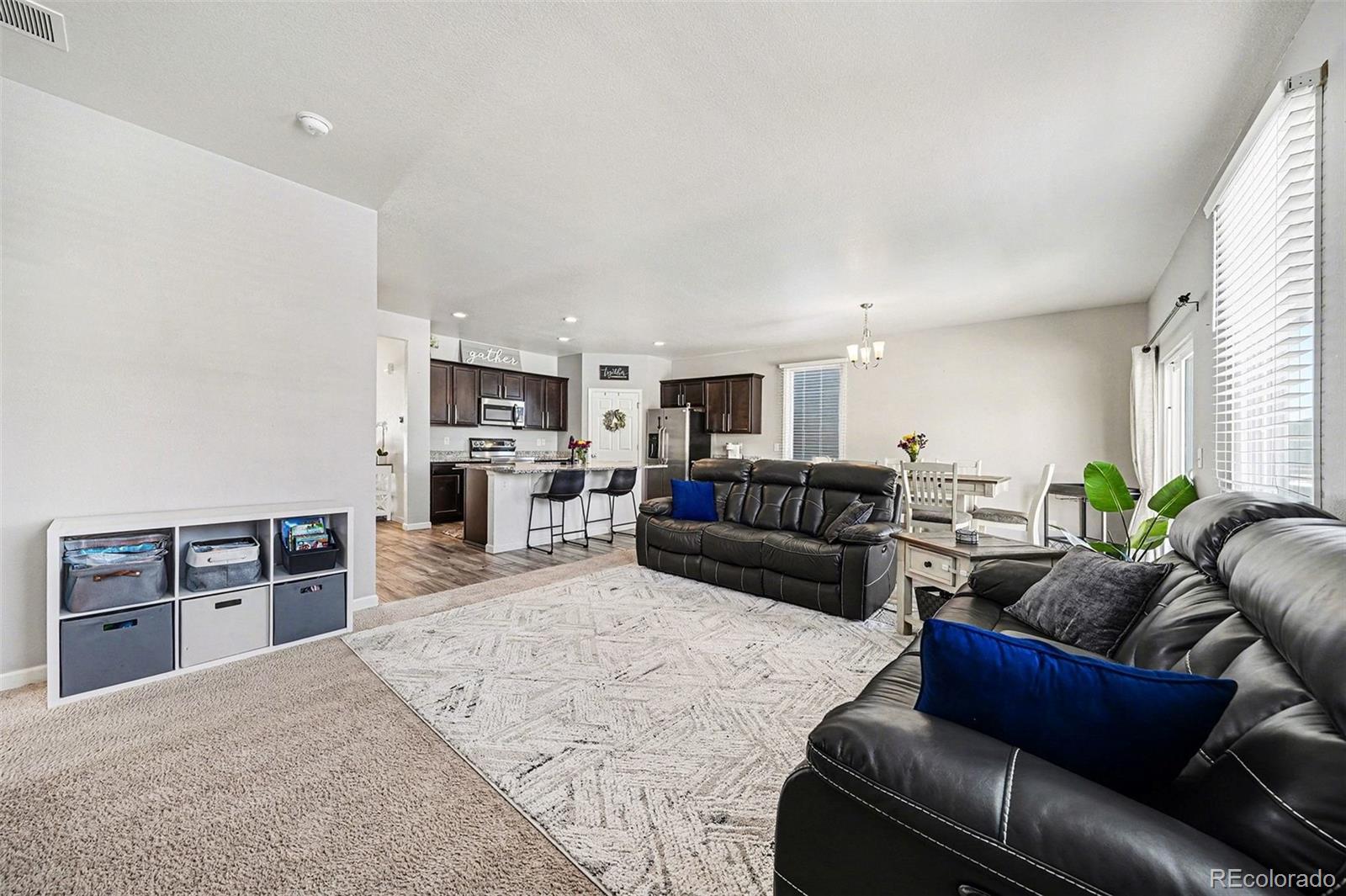 910 Pierson Court Windsor, CO 80550 - Photo 13 of 42 a living room with furniture and kitchen view