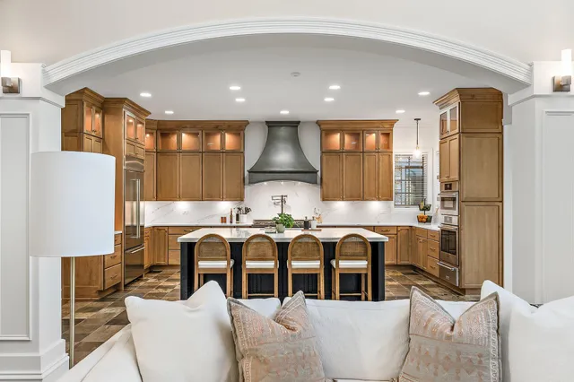 a view of hallway with windows